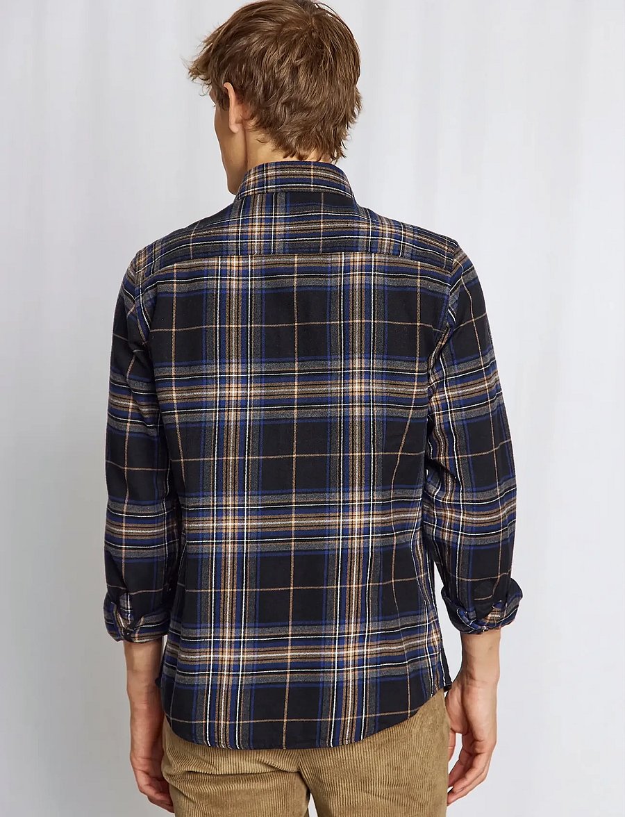 Bruun & Stengade - BS Shanin Casual Modern Fit Shirt - rūtaini krekli - blue - 3