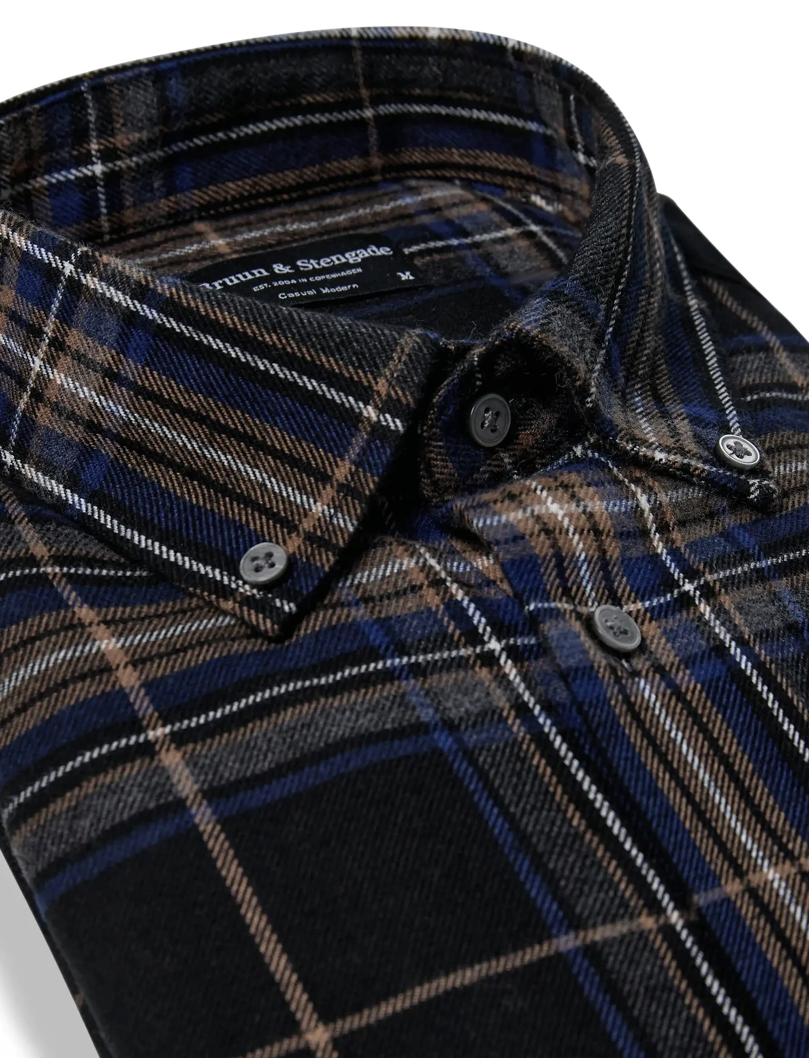 Bruun & Stengade - BS Shanin Casual Modern Fit Shirt - rūtaini krekli - blue - 4