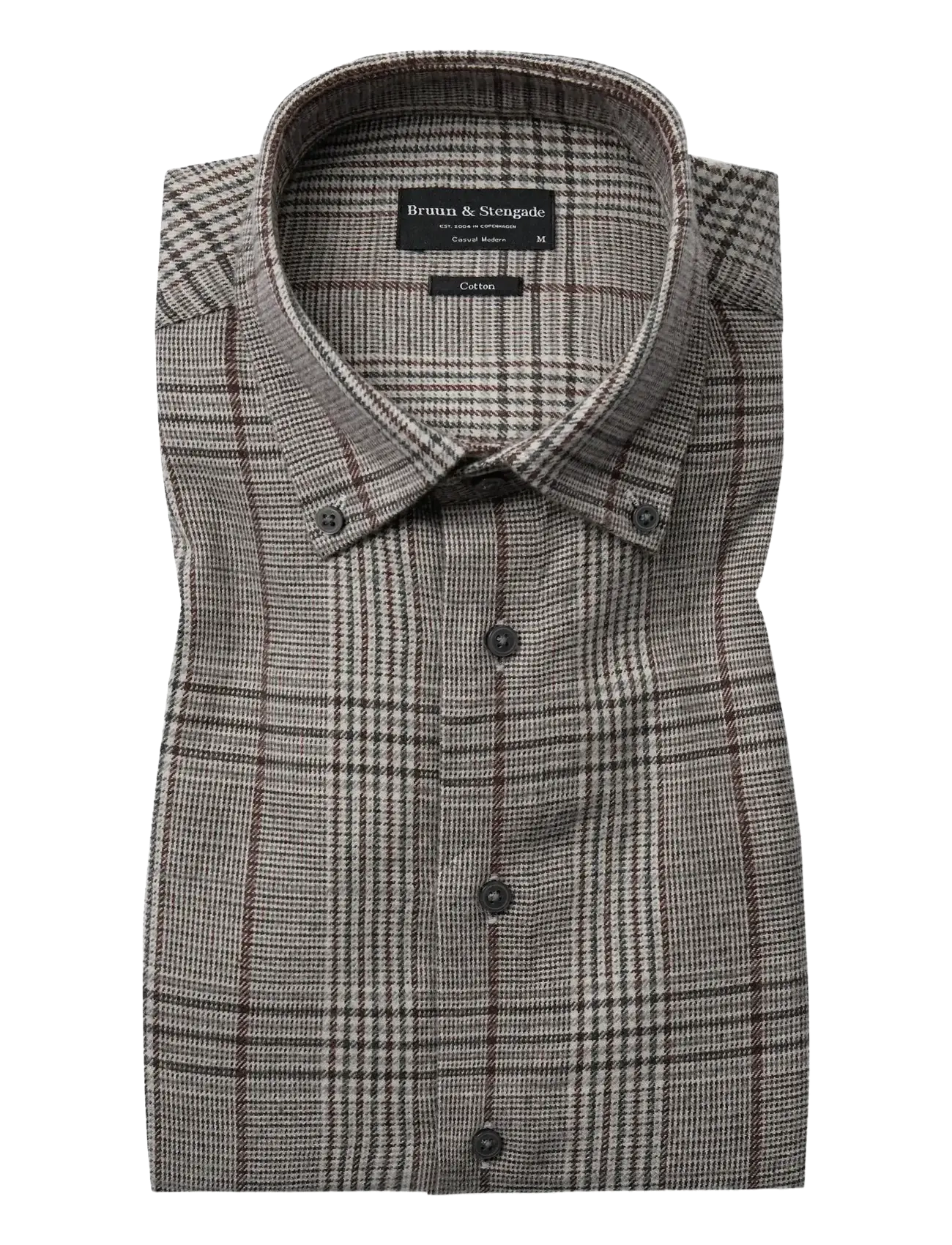 BRUUN & STENGADE Bs Tazul Casual Modern Fit Shirt Braun - S - Herren