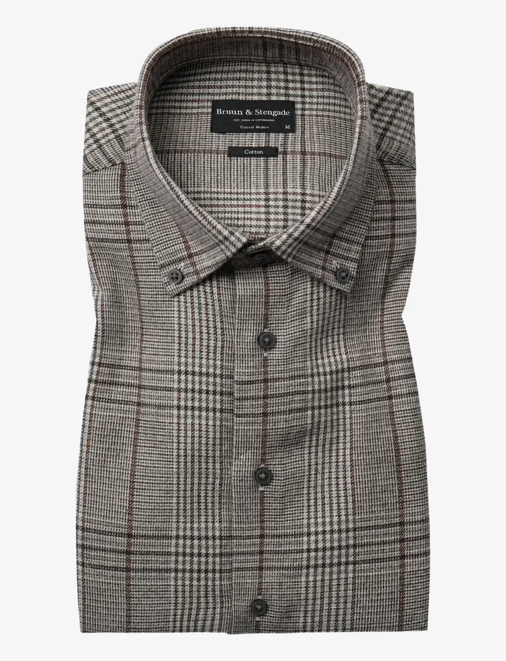 Bruun & Stengade - BS Tazul Casual Modern Fit Shirt - ternede skjorter - brown - 1