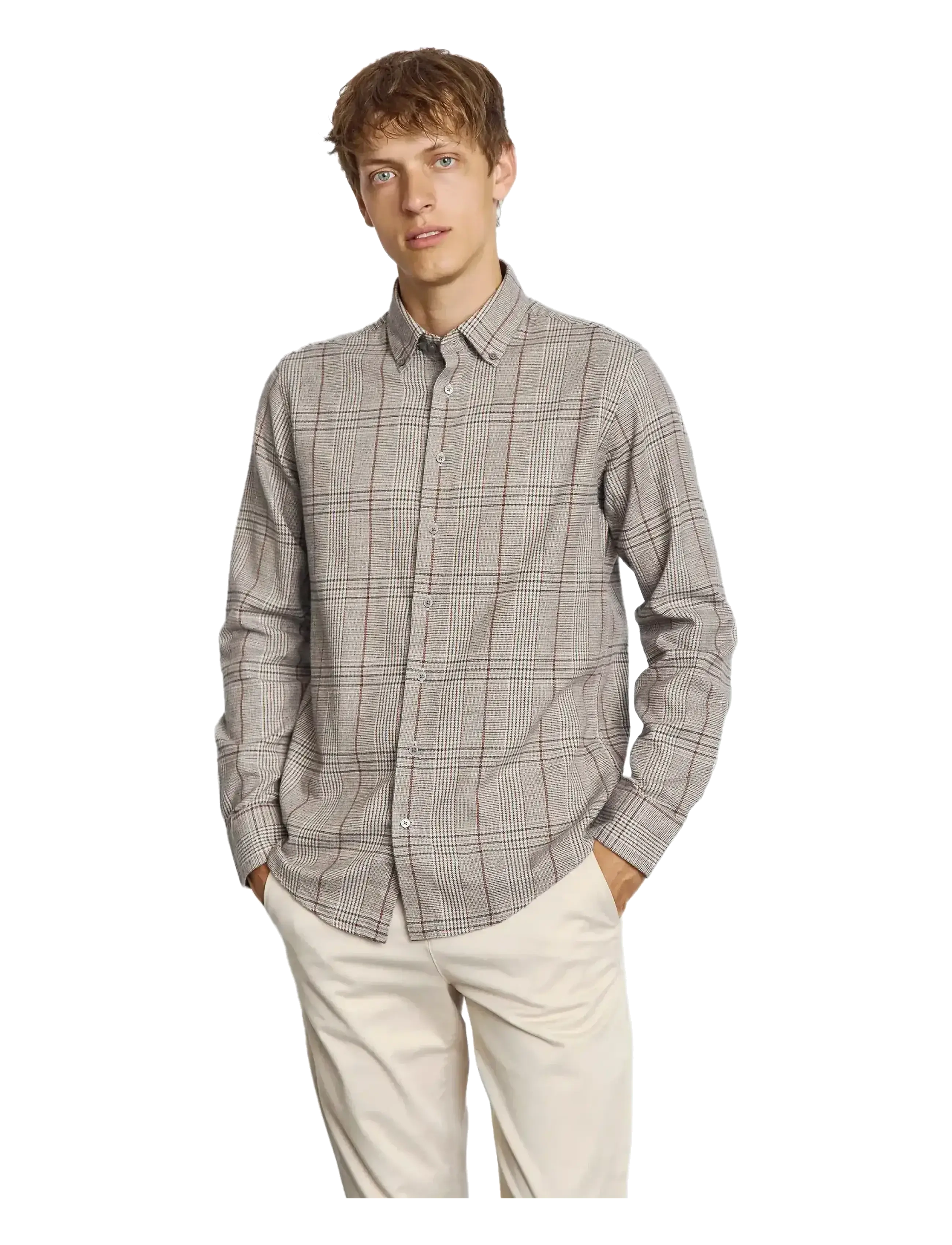 Bruun & Stengade - BS Tazul Casual Modern Fit Shirt - rūtaini krekli - brown - 2