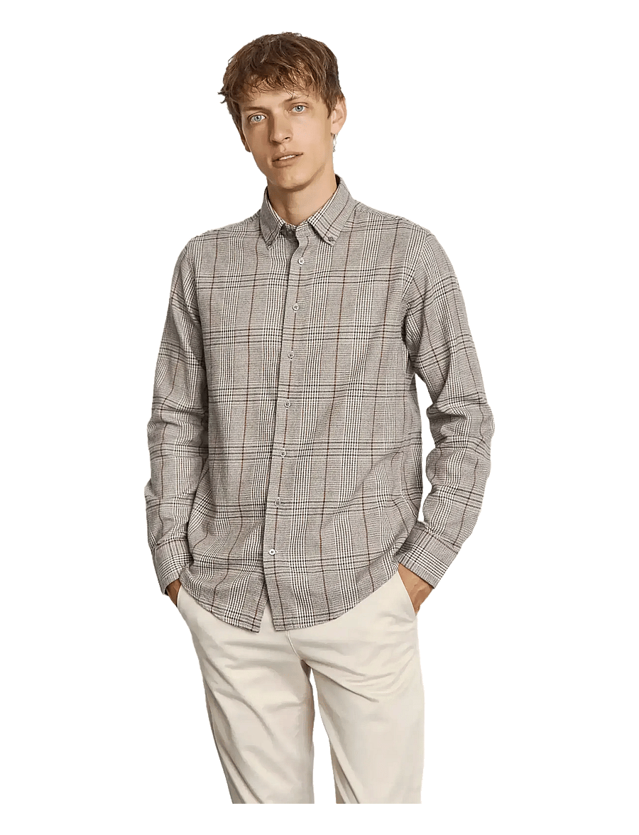 Bruun & Stengade - BS Tazul Casual Modern Fit Shirt - karierte hemden - brown - 2