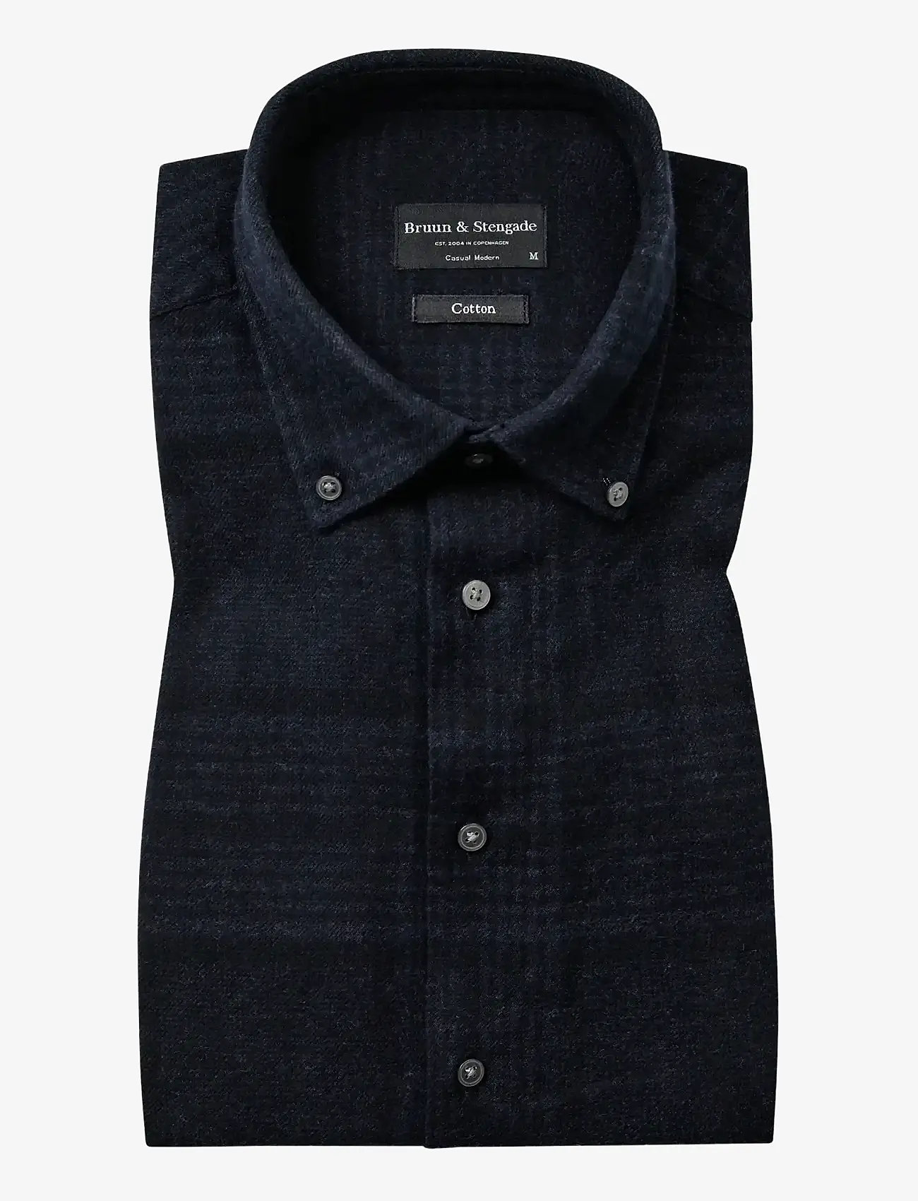 Bruun & Stengade - BS Akhlaq Casual Modern Fit Shirt - ternede skjorter - thunder - 1