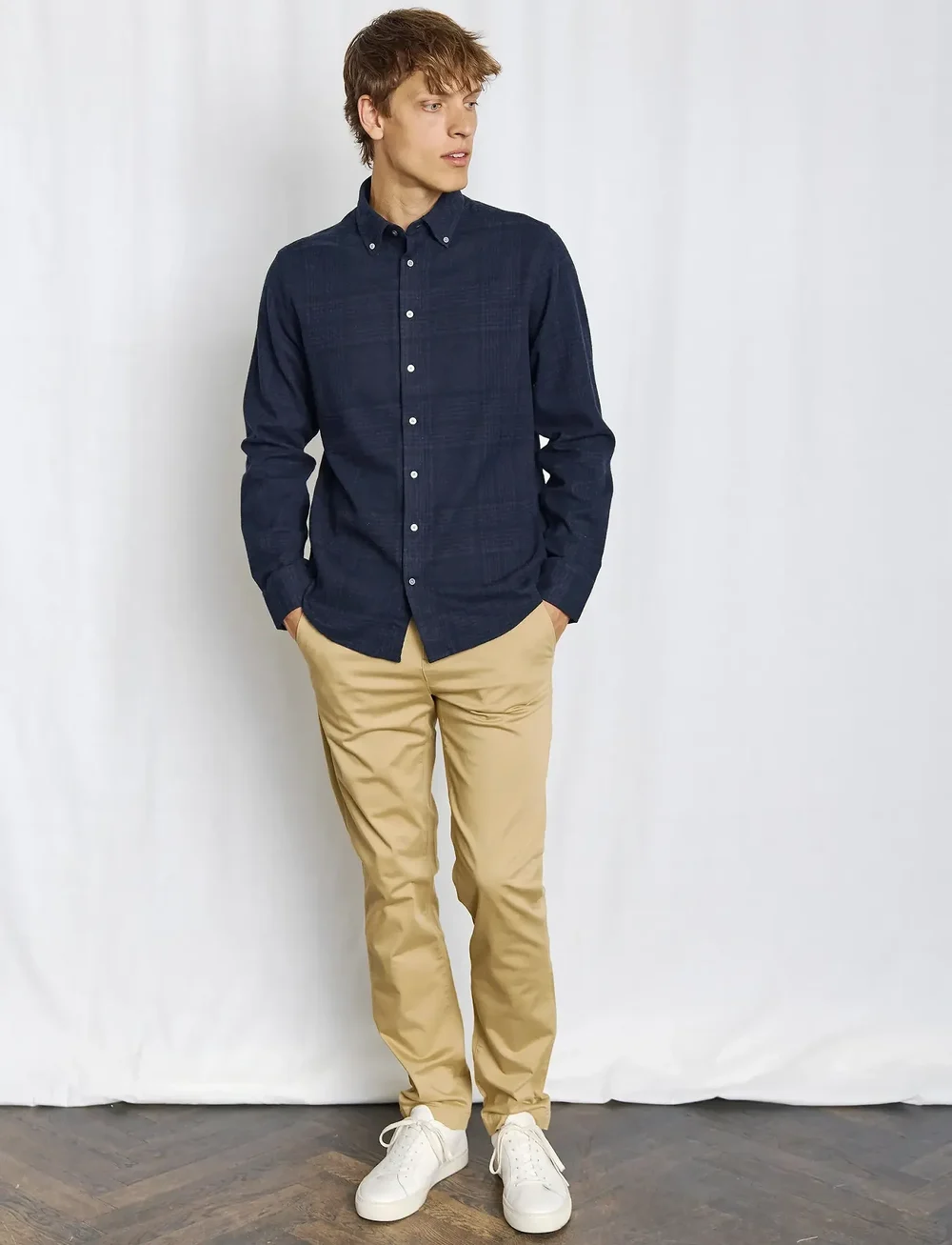 Bruun & Stengade - BS Akhlaq Casual Modern Fit Shirt - ternede skjorter - thunder - 0