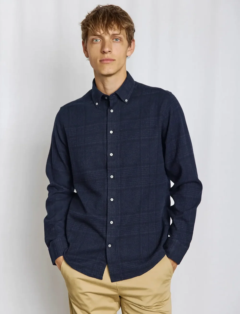 Bruun & Stengade - BS Akhlaq Casual Modern Fit Shirt - ternede skjorter - thunder - 2