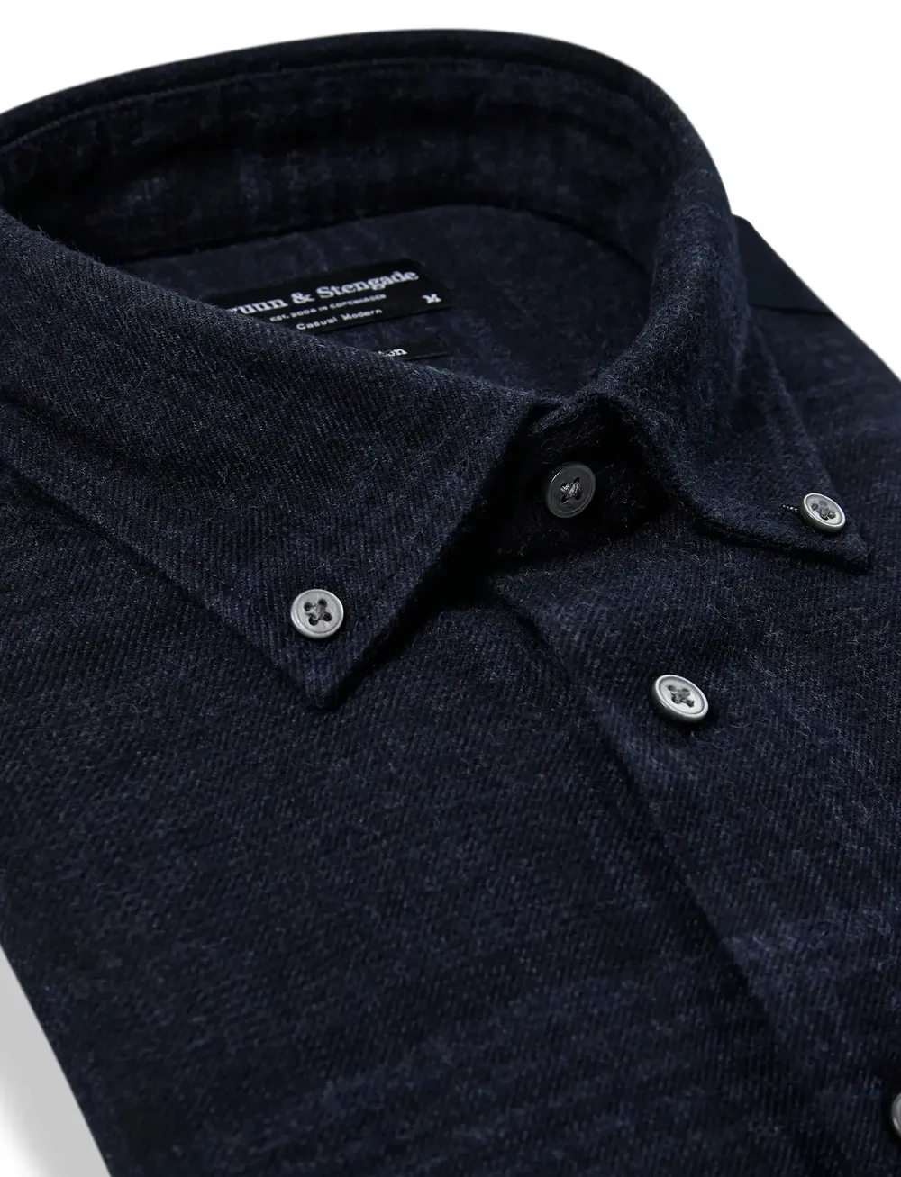 Bruun & Stengade - BS Akhlaq Casual Modern Fit Shirt - ternede skjorter - thunder - 4