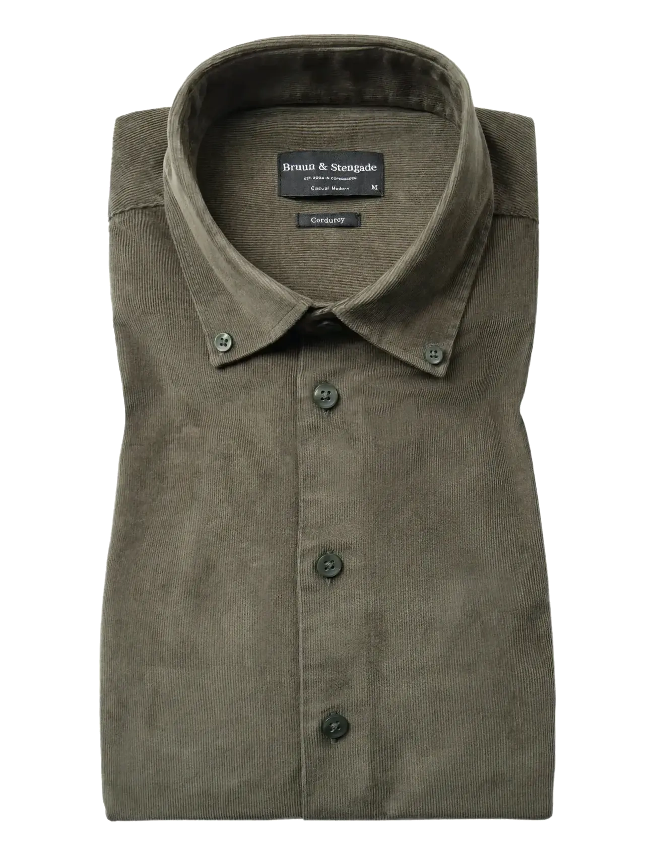 BRUUN & STENGADE Bs Monti Casual Modern Fit Shirt Khaki - S - Herren