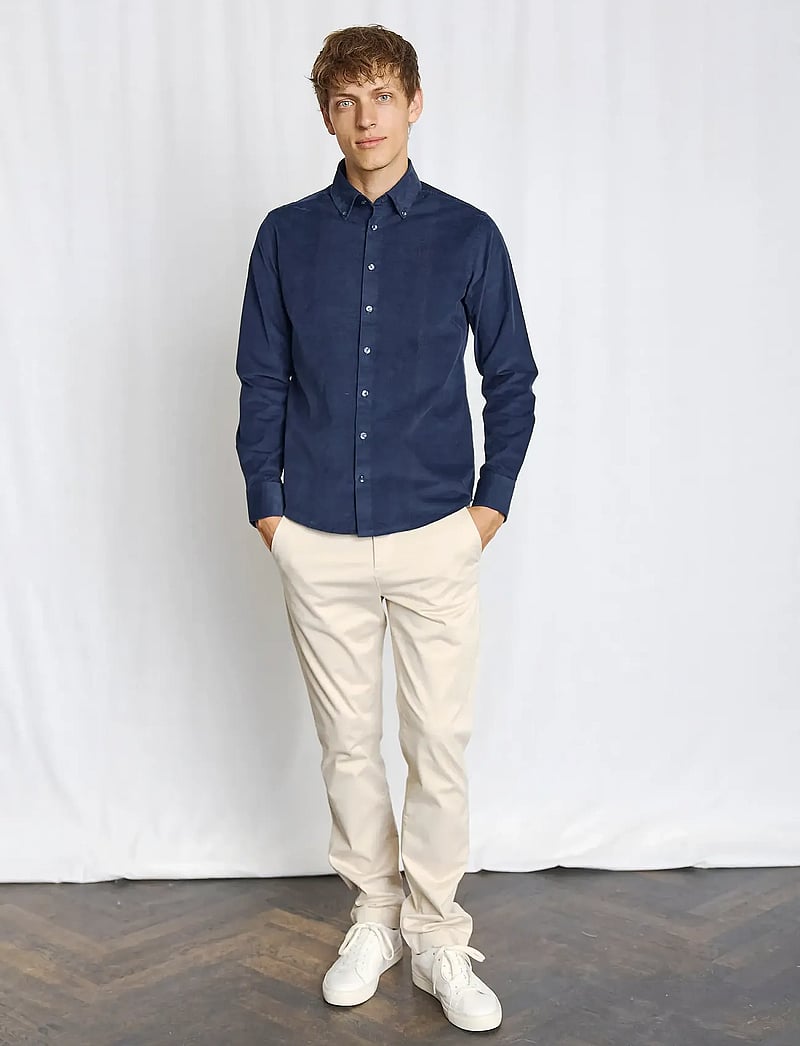 Bruun & Stengade - BS Monti Casual Modern Fit Shirt - casual skjorter - navy - 0