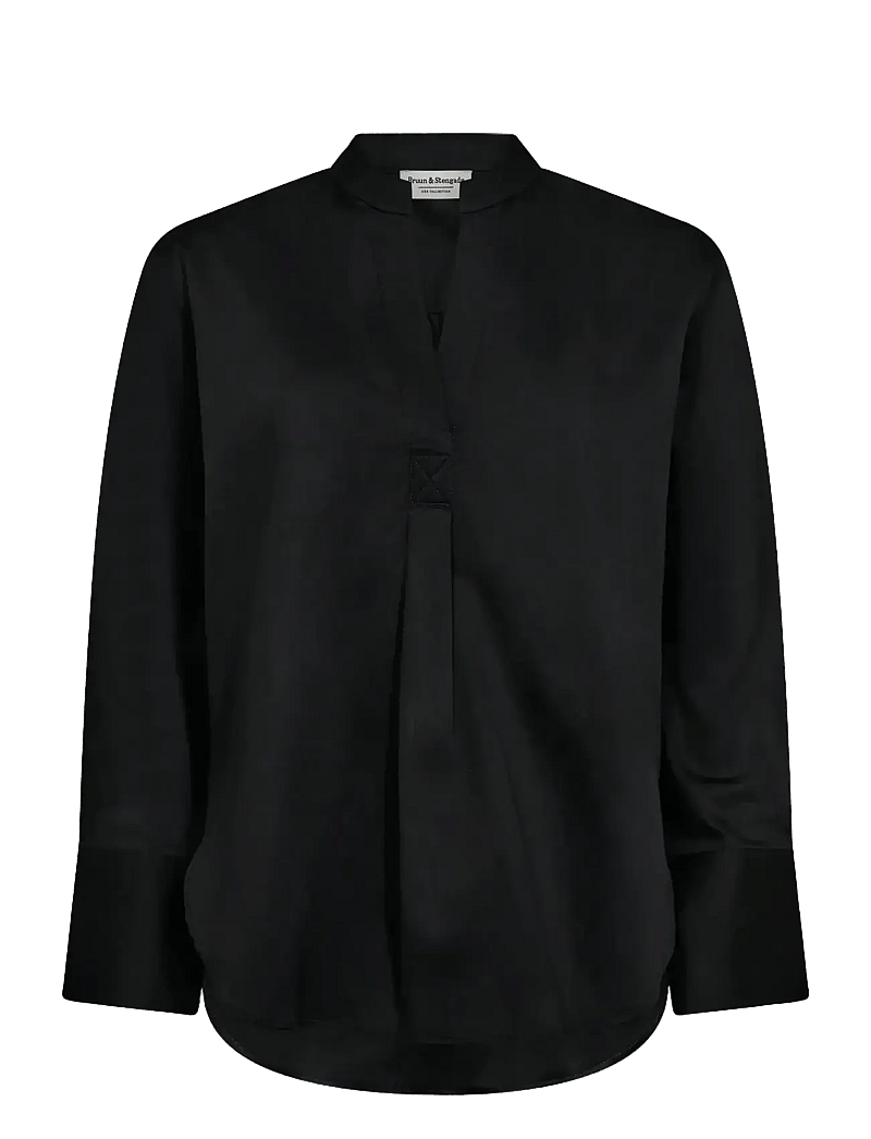 Bruun & Stengade - BS Torid Regular Fit Shirt - langärmlige hemden - black - 0