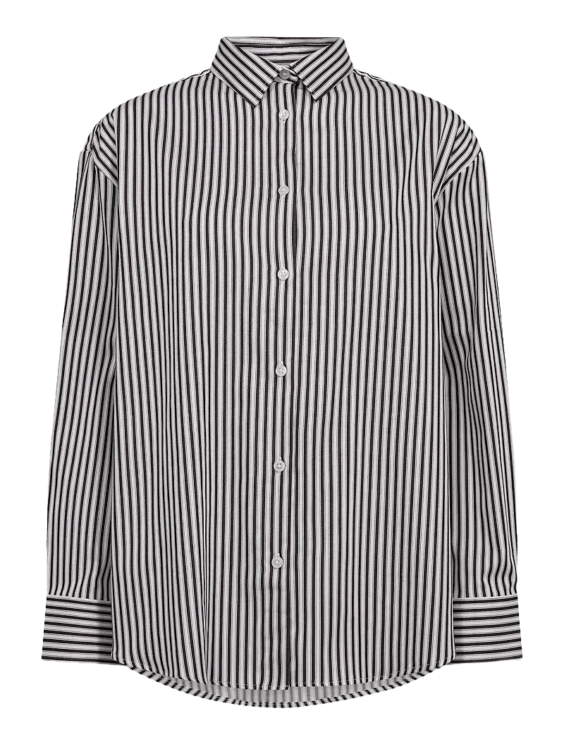 Bruun & Stengade - BS Karita Regular Fit Shirt - langærmede skjorter - bordeaux/white - 1