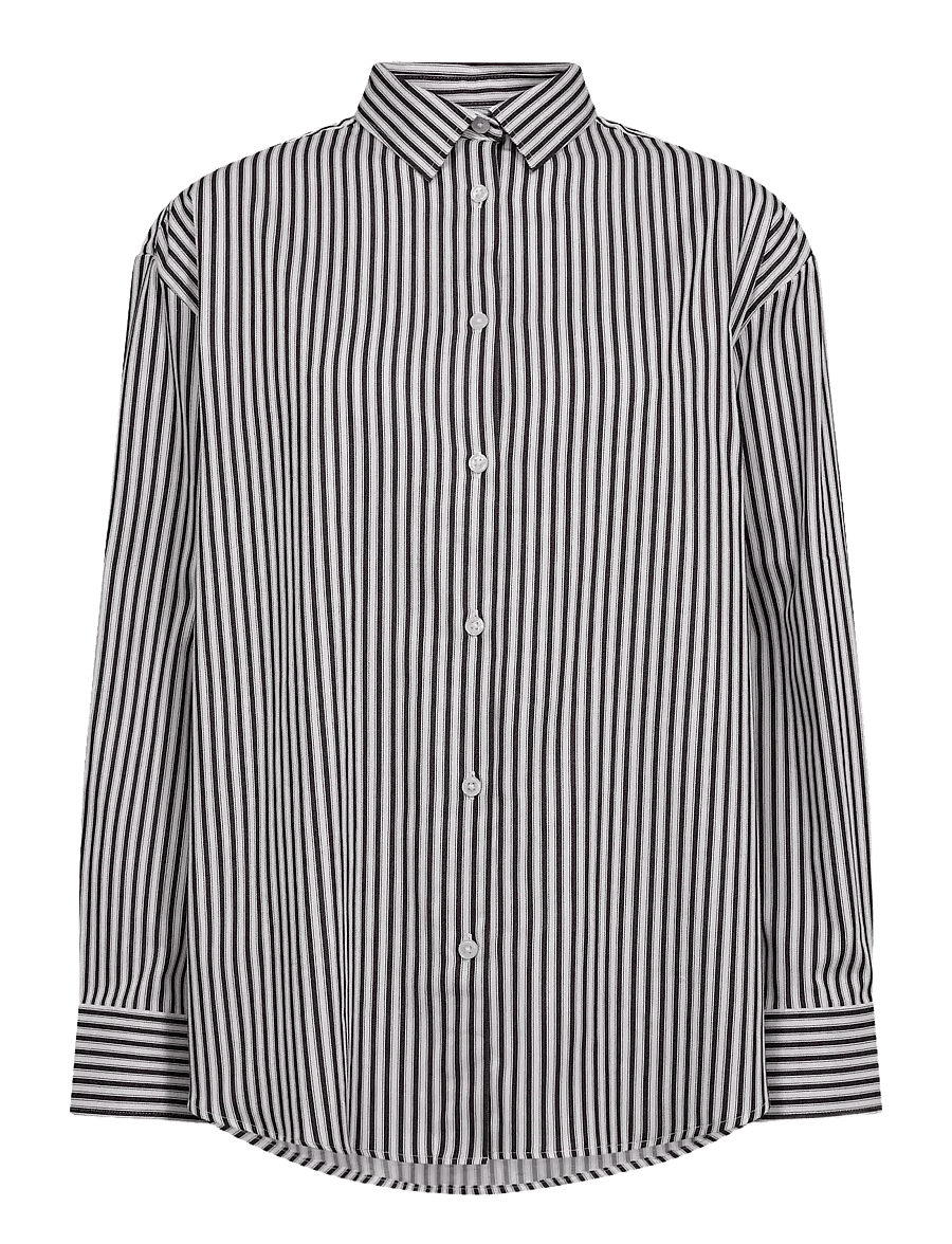 Bruun & Stengade - BS Karita Regular Fit Shirt - langærmede skjorter - bordeaux/white - 1
