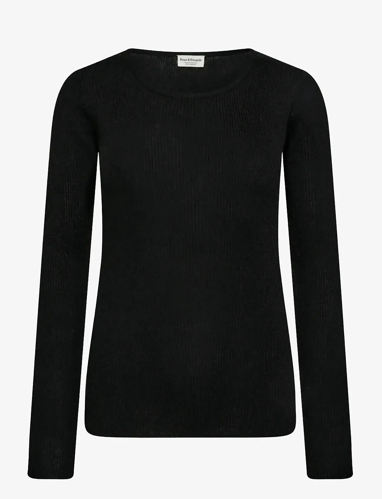 Bruun & Stengade - BS Asdis Regular Fit Knitwear - striktrøjer - black - 1