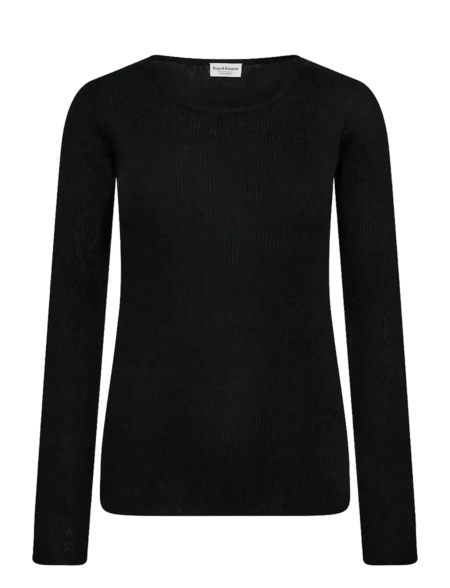 Bruun & Stengade - BS Asdis Regular Fit Knitwear - džemperi - black - 1