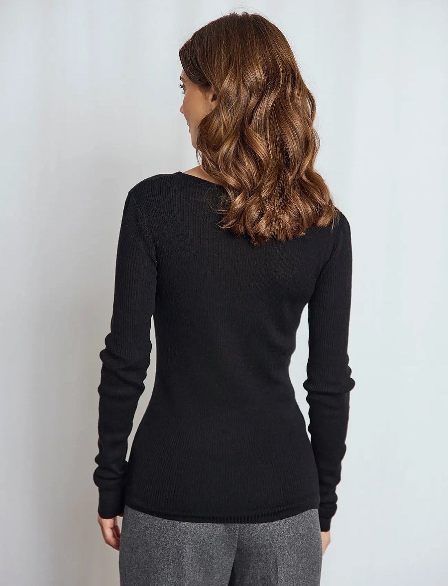 Bruun & Stengade - BS Asdis Regular Fit Knitwear - džemperi - black - 5