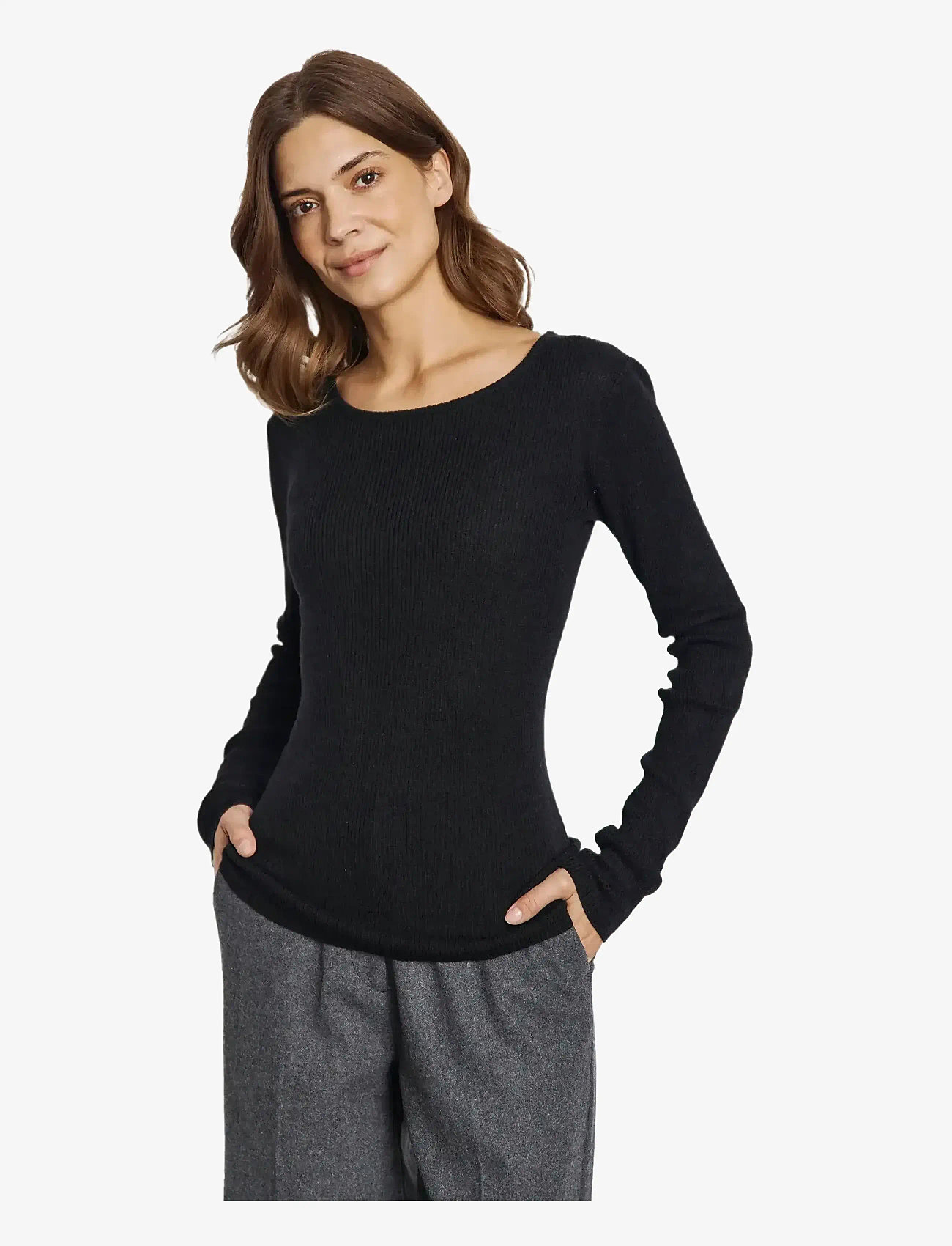 Bruun & Stengade - BS Asdis Regular Fit Knitwear - striktrøjer - black - 3