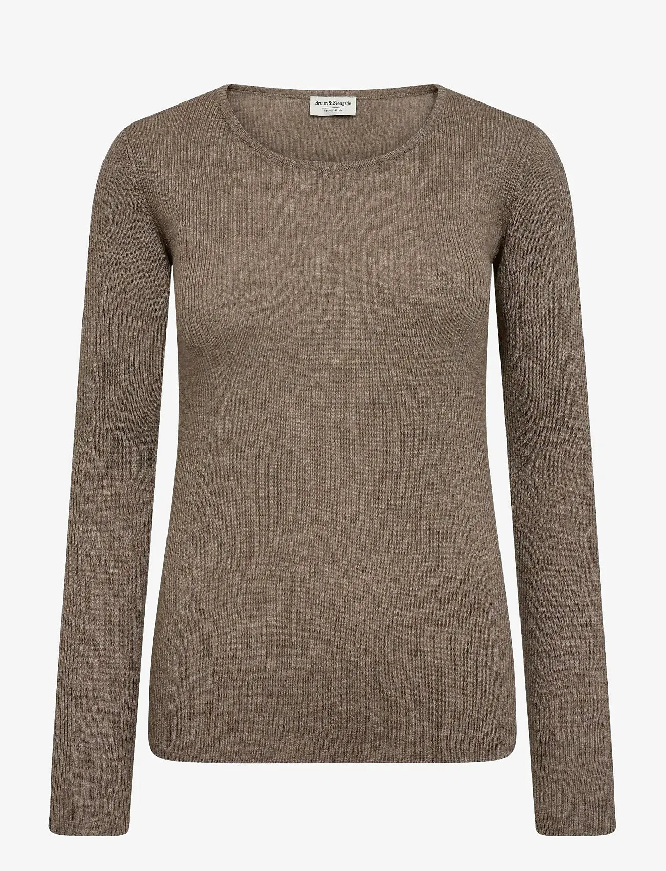 Bruun & Stengade - BS Asdis Regular Fit Knitwear - striktrøjer - brown - 1