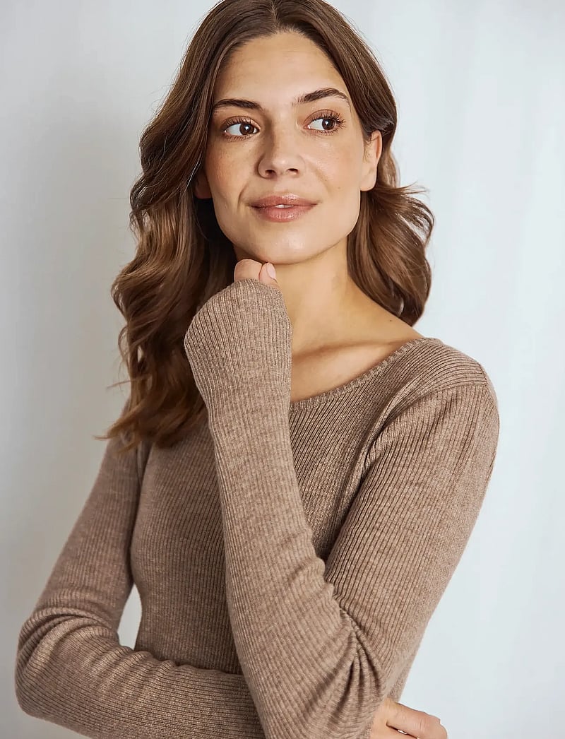 Bruun & Stengade - BS Asdis Regular Fit Knitwear - striktrøjer - brown - 4