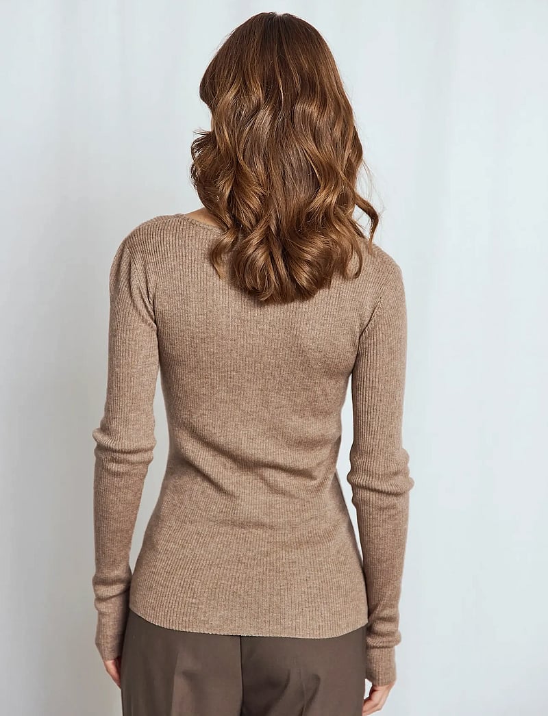 Bruun & Stengade - BS Asdis Regular Fit Knitwear - striktrøjer - brown - 5