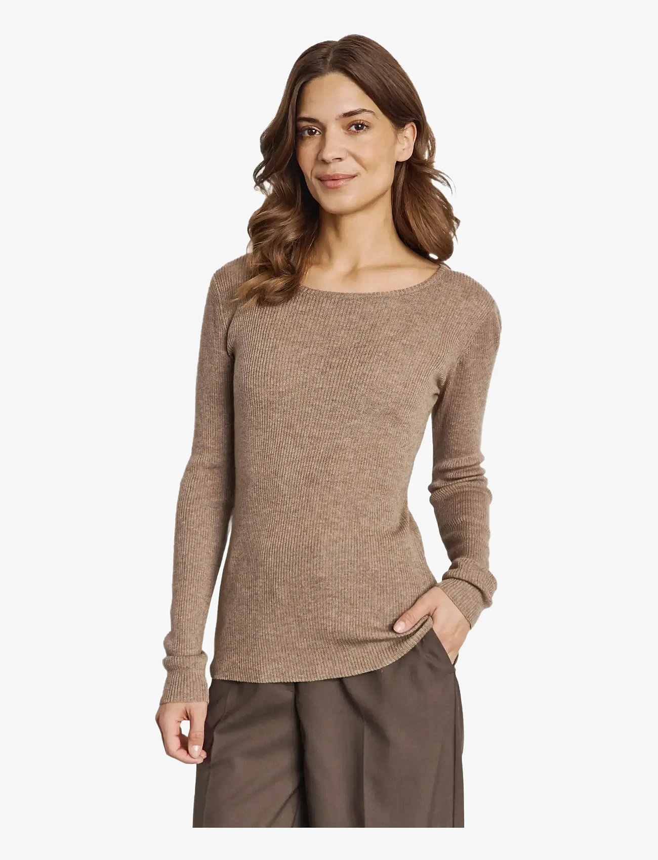 Bruun & Stengade - BS Asdis Regular Fit Knitwear - striktrøjer - brown - 3