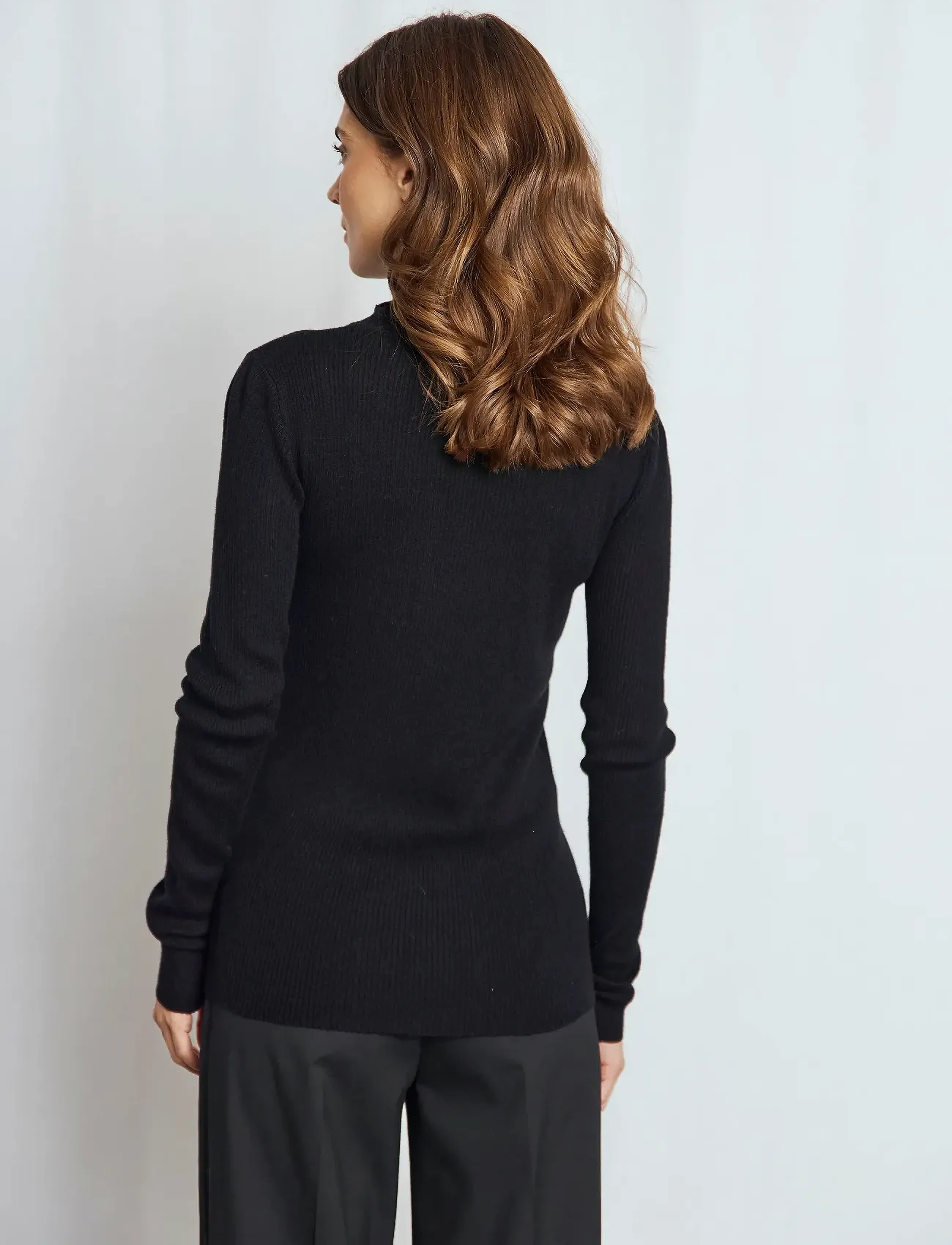 Bruun & Stengade - BS Hege Regular Fit Knitwear - rollkragenpullover - black - 5