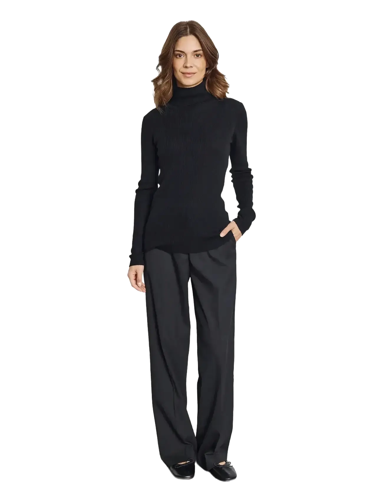Bruun & Stengade - BS Hege Regular Fit Knitwear - rollkragenpullover - black - 3