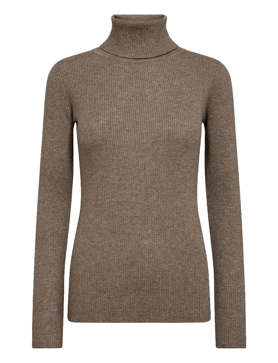 Bruun & Stengade - BS Hege Regular Fit Knitwear - rollkragenpullover - brown - 1