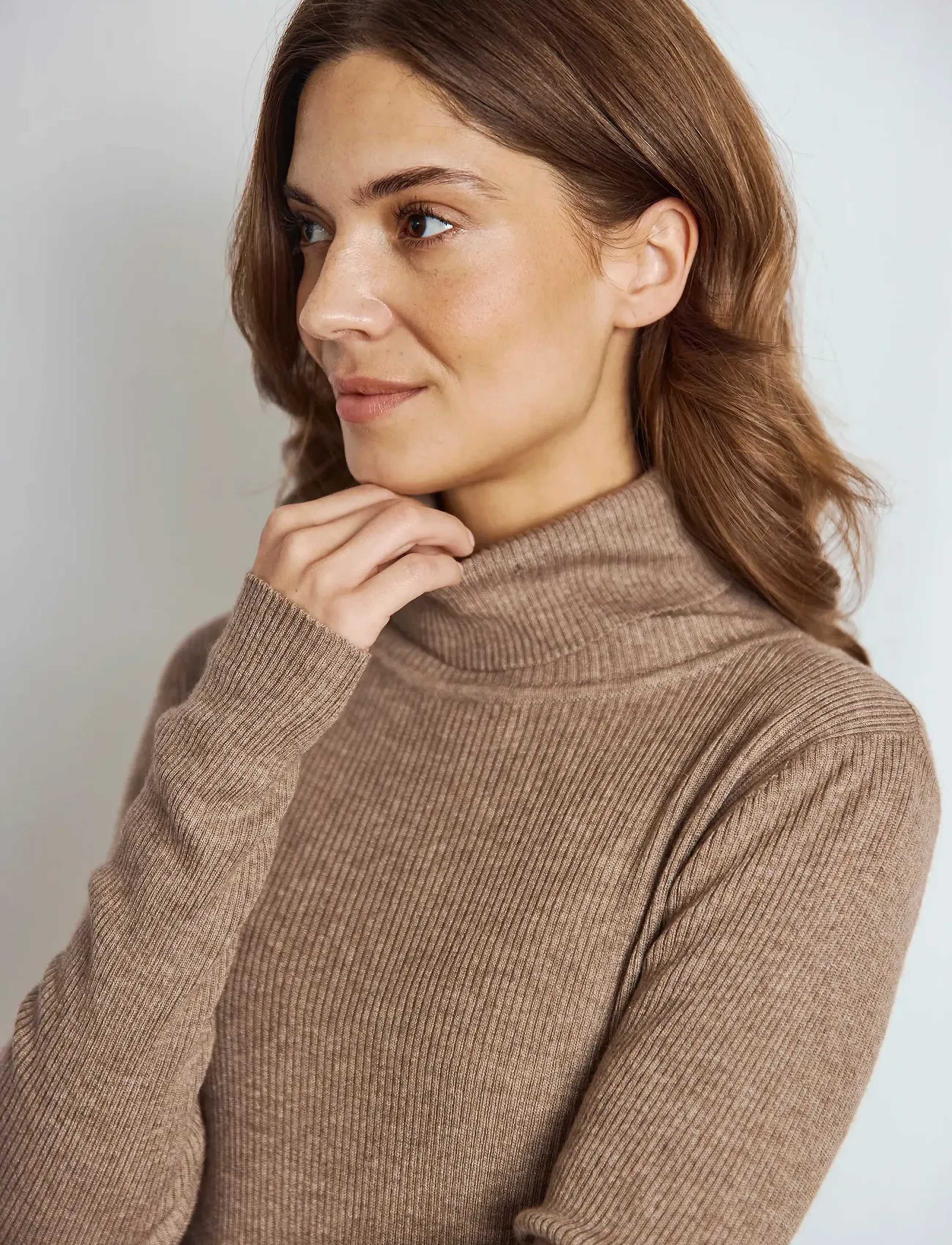 Bruun & Stengade - BS Hege Regular Fit Knitwear - rollkragenpullover - brown - 4