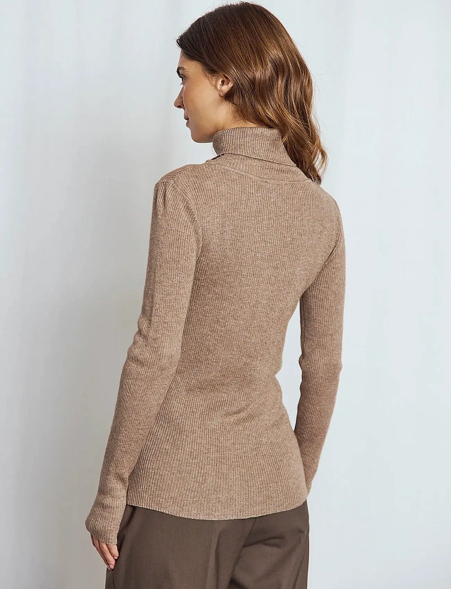 Bruun & Stengade - BS Hege Regular Fit Knitwear - rollkragenpullover - brown - 5