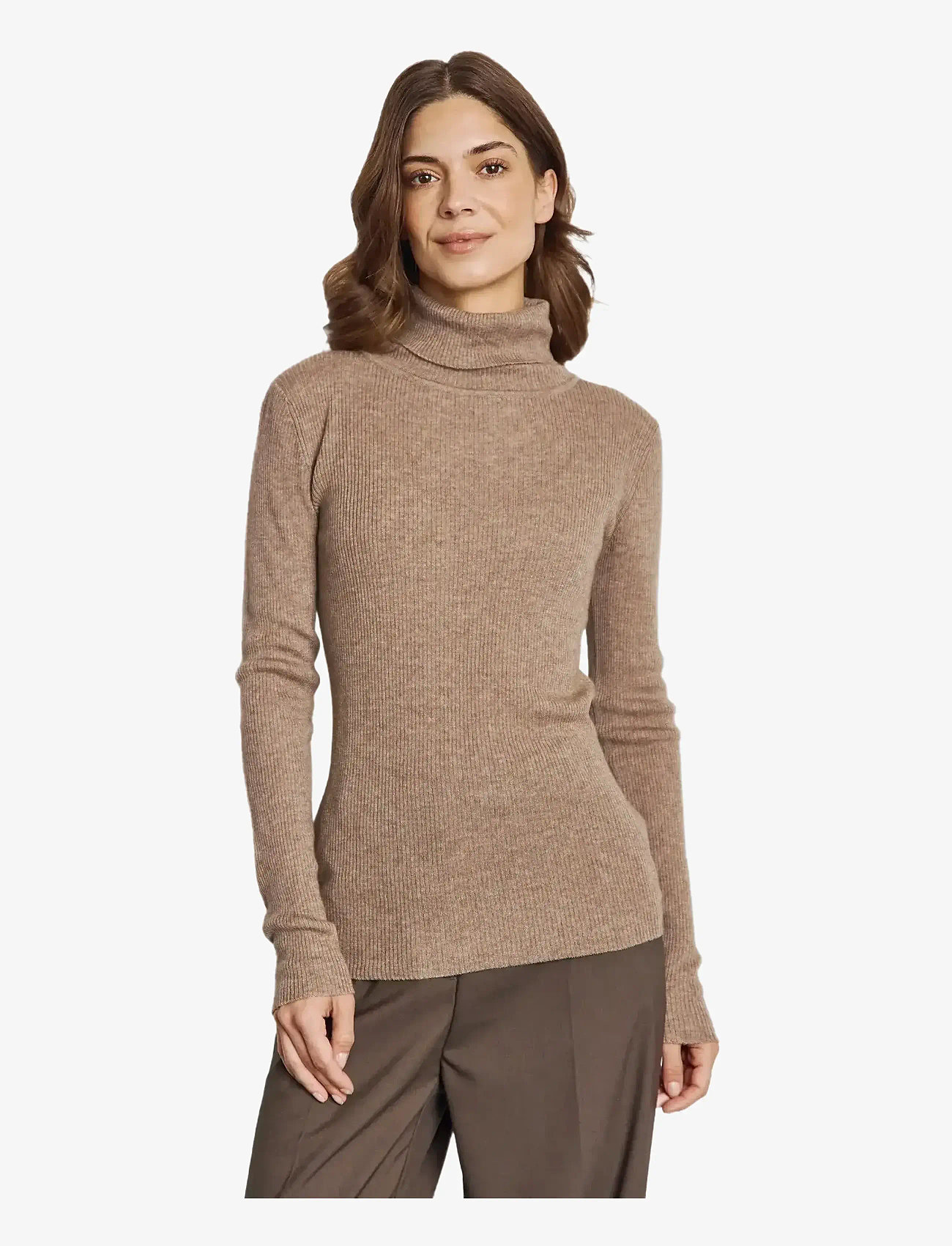 Bruun & Stengade - BS Hege Regular Fit Knitwear - rollkragenpullover - brown - 3
