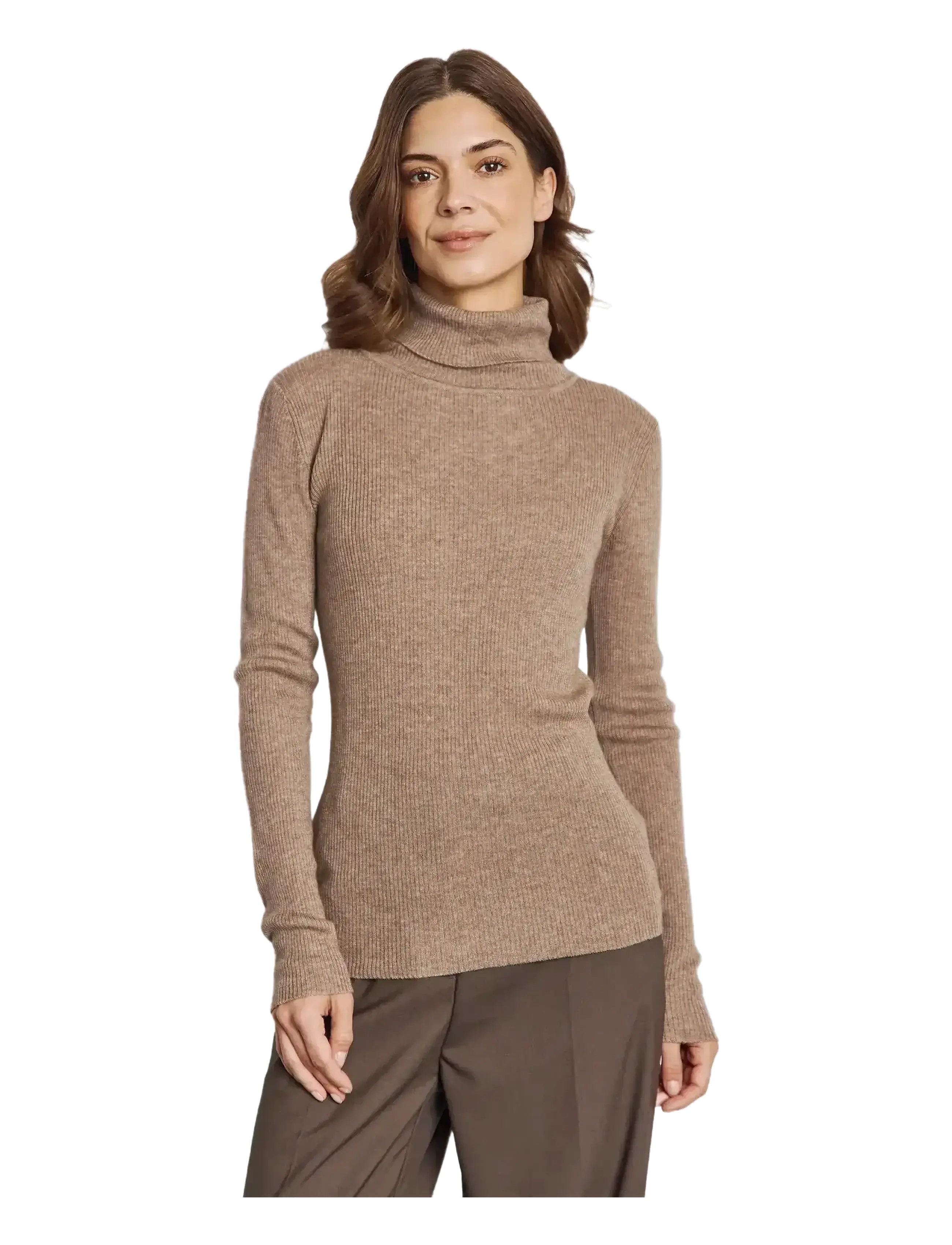 Bruun & Stengade - BS Hege Regular Fit Knitwear - rollkragenpullover - brown - 3