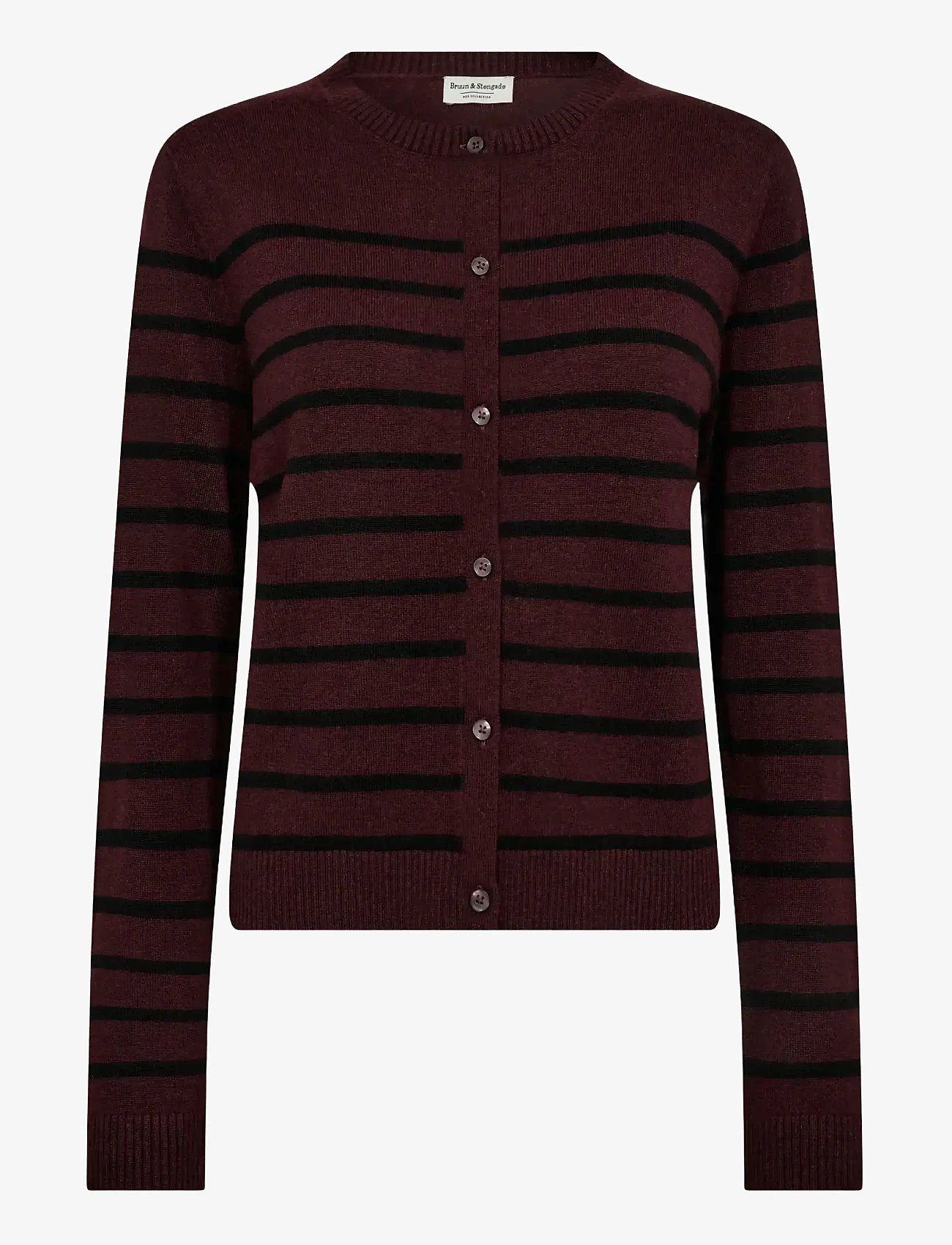Bruun & Stengade - BS Kjersti Regular Fit Knitwear - cardigans - bordeaux/black - 1