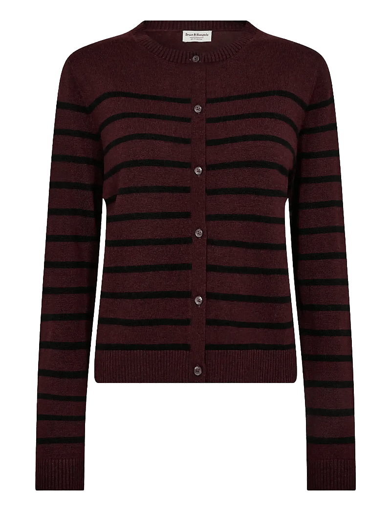 Bruun & Stengade - BS Kjersti Regular Fit Knitwear - cardigans - bordeaux/black - 1
