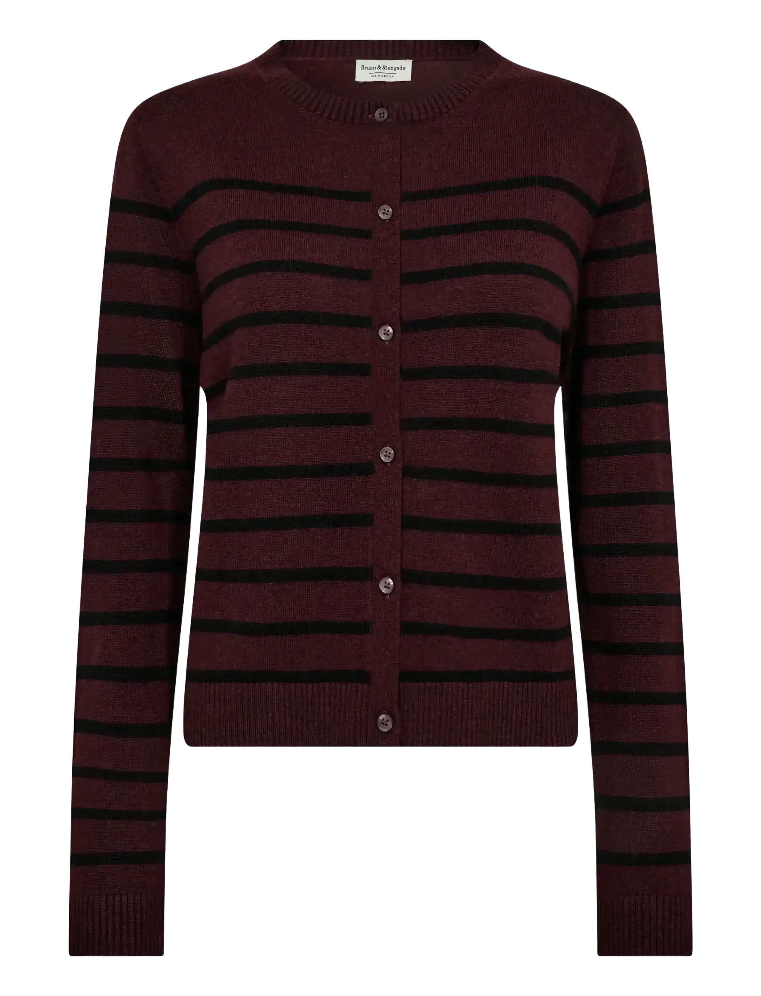 Bruun & Stengade BS Kjersti Regular Fit Knitwear - Tøj - BORDEAUX/BLACK / burgundy