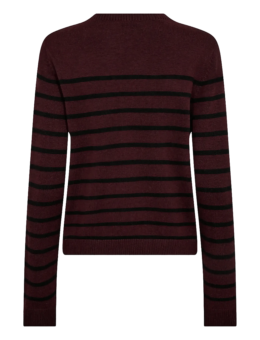 Bruun & Stengade - BS Kjersti Regular Fit Knitwear - cardigans - bordeaux/black - 2