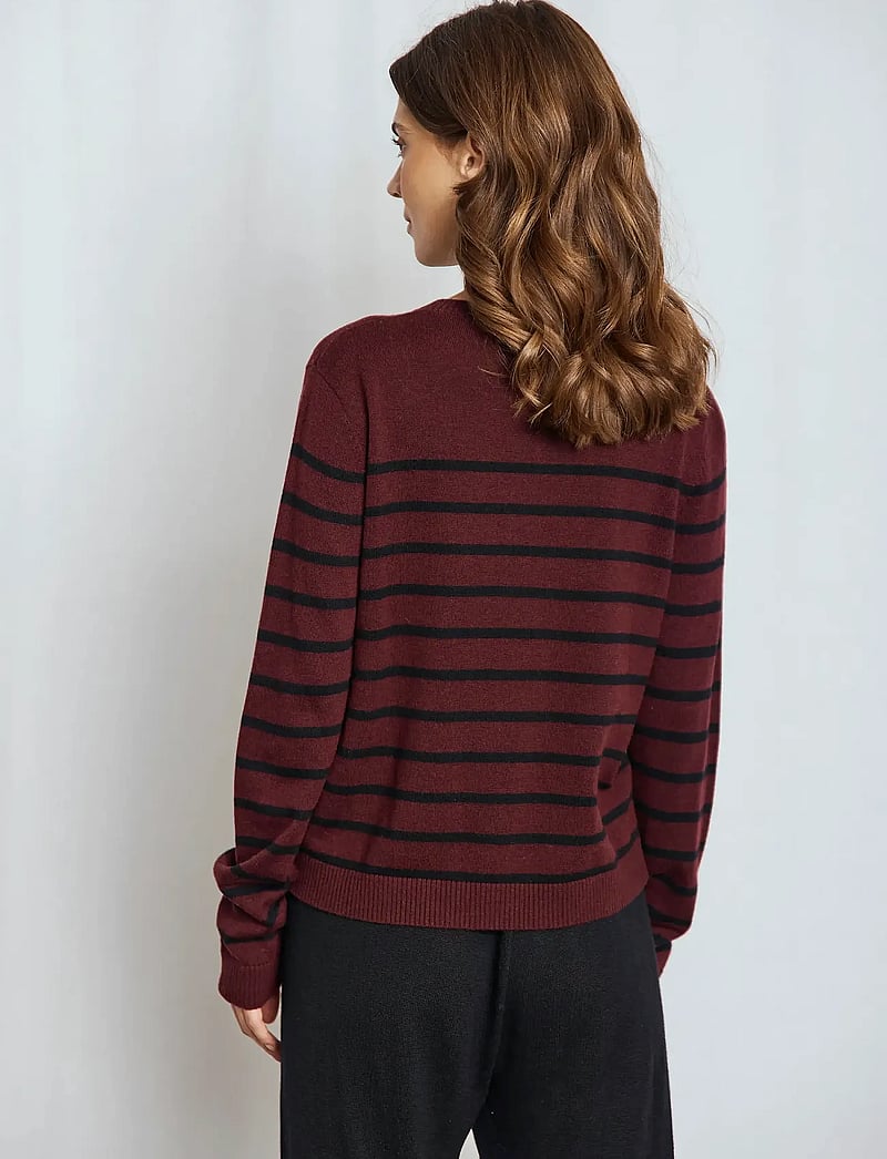 Bruun & Stengade - BS Kjersti Regular Fit Knitwear - cardigans - bordeaux/black - 5