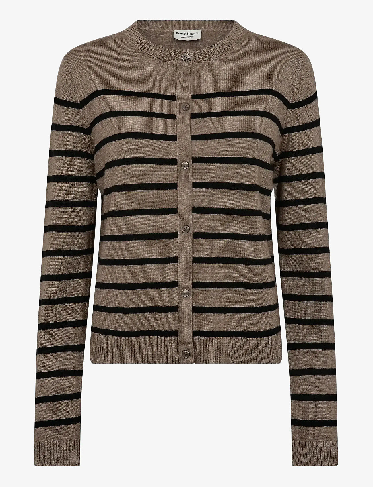 Bruun & Stengade - BS Kjersti Regular Fit Knitwear - cardigans - brown/black - 1
