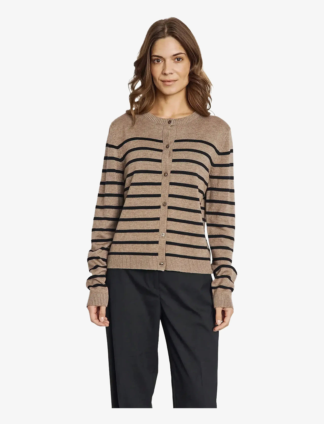 Bruun & Stengade - BS Kjersti Regular Fit Knitwear - cardigans - brown/black - 3