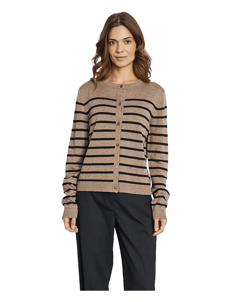 Bruun & Stengade - BS Kjersti Regular Fit Knitwear - cardigans - brown/black - 3