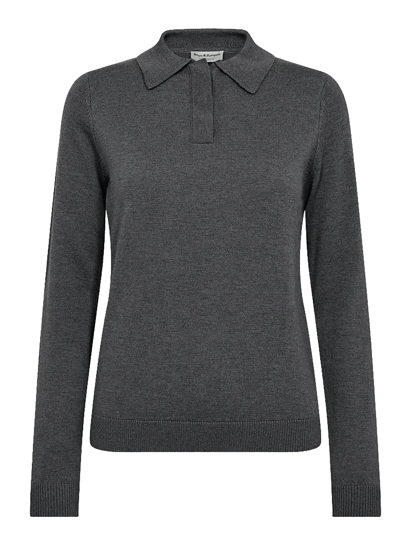 Bruun & Stengade - BS Eirin Regular Fit Knitwear - megztiniai - dark grey - 1