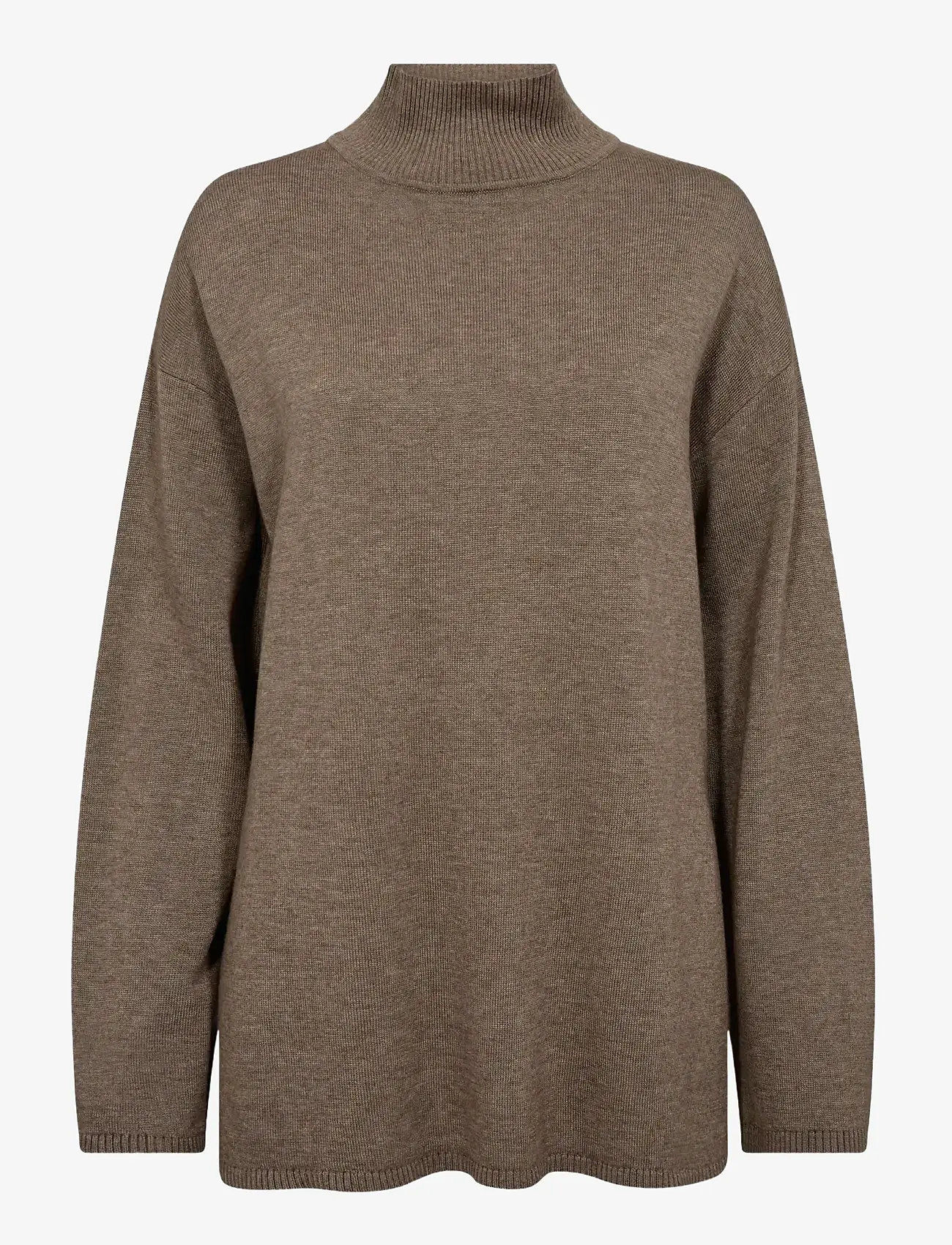 Bruun & Stengade - BS Guro Regular Fit Knitwear - kõrge kaelusega kudumid - brown - 1