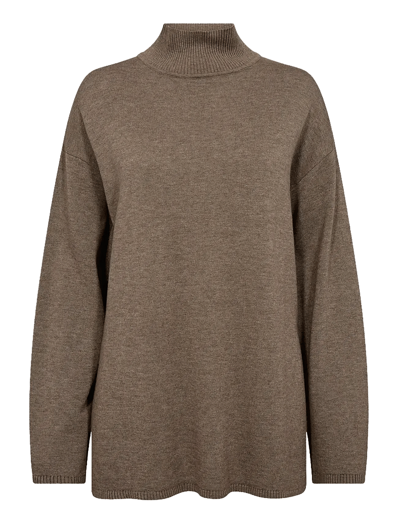 Bruun & Stengade - BS Guro Regular Fit Knitwear - kõrge kaelusega kudumid - brown - 1