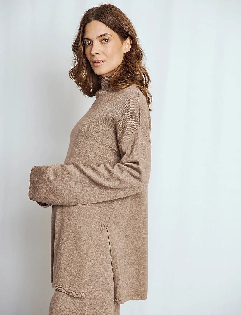 Bruun & Stengade - BS Guro Regular Fit Knitwear - kõrge kaelusega kudumid - brown - 4