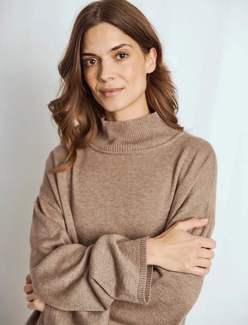 Bruun & Stengade - BS Guro Regular Fit Knitwear - kõrge kaelusega kudumid - brown - 5