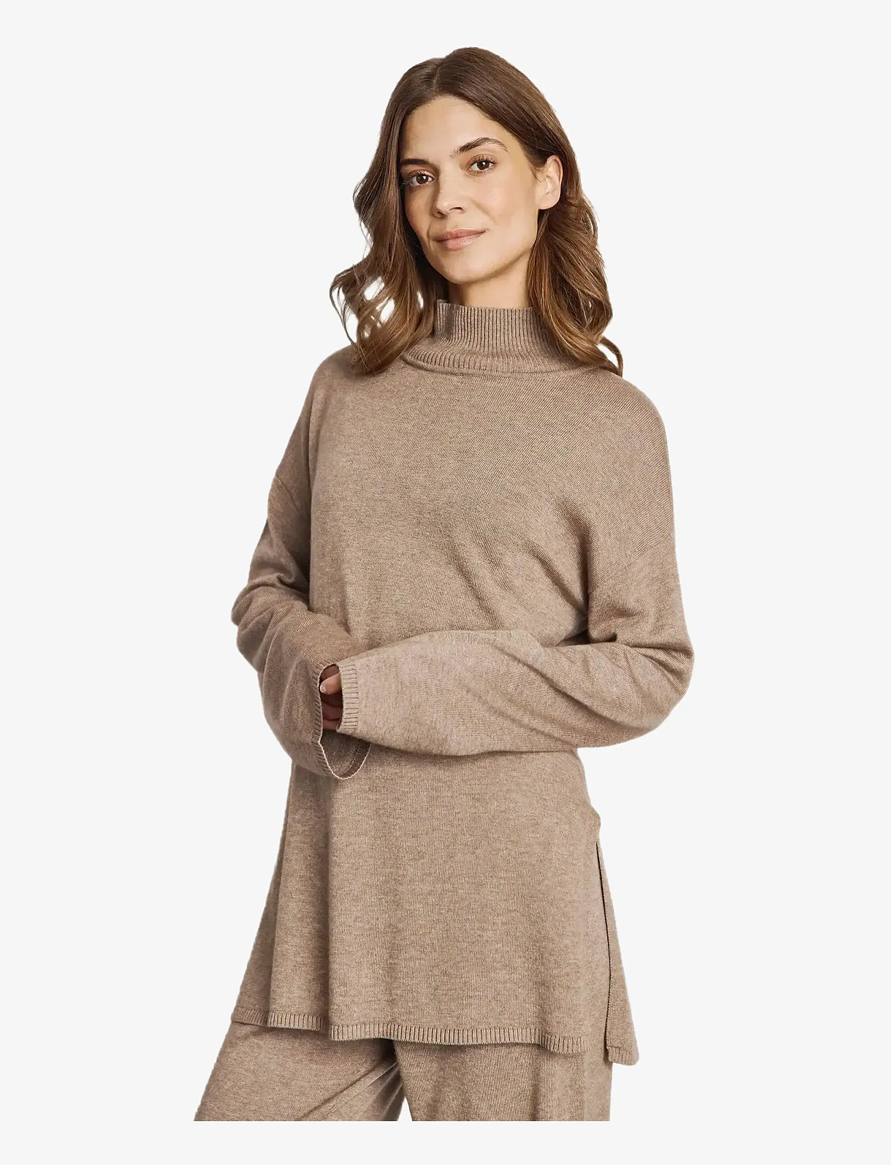 Bruun & Stengade - BS Guro Regular Fit Knitwear - kõrge kaelusega kudumid - brown - 3