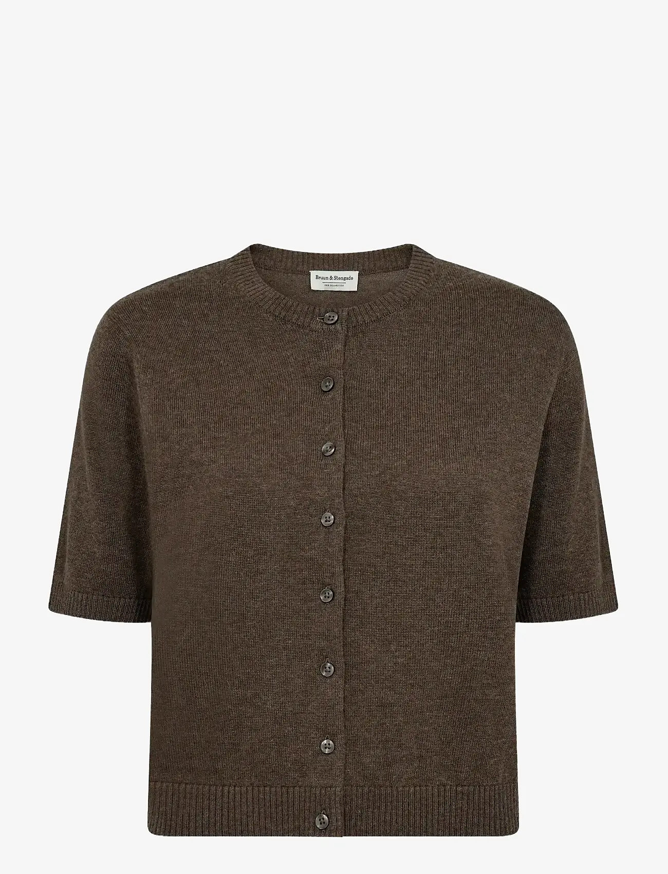 Bruun & Stengade - BS Ada Regular Fit Knitwear - koftor - dark brown - 1