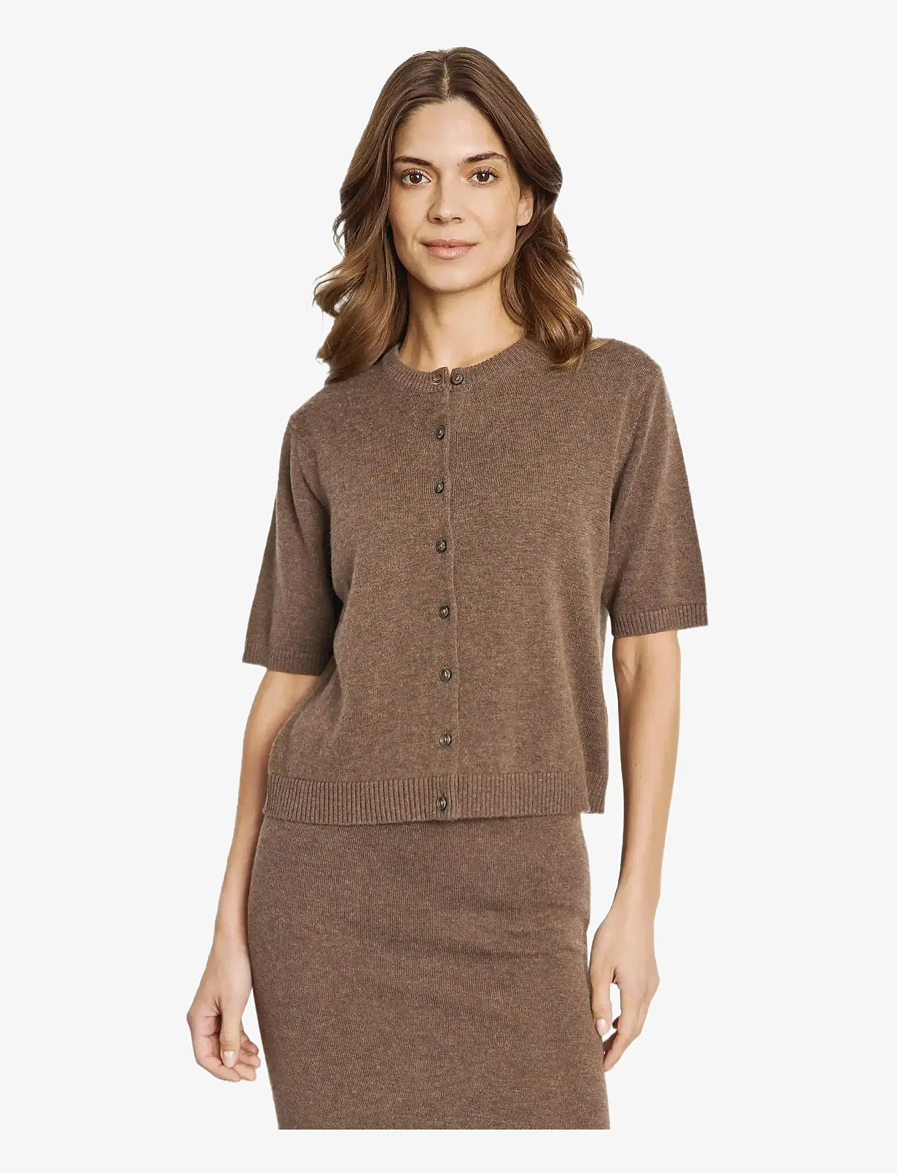 Bruun & Stengade - BS Ada Regular Fit Knitwear - koftor - dark brown - 3