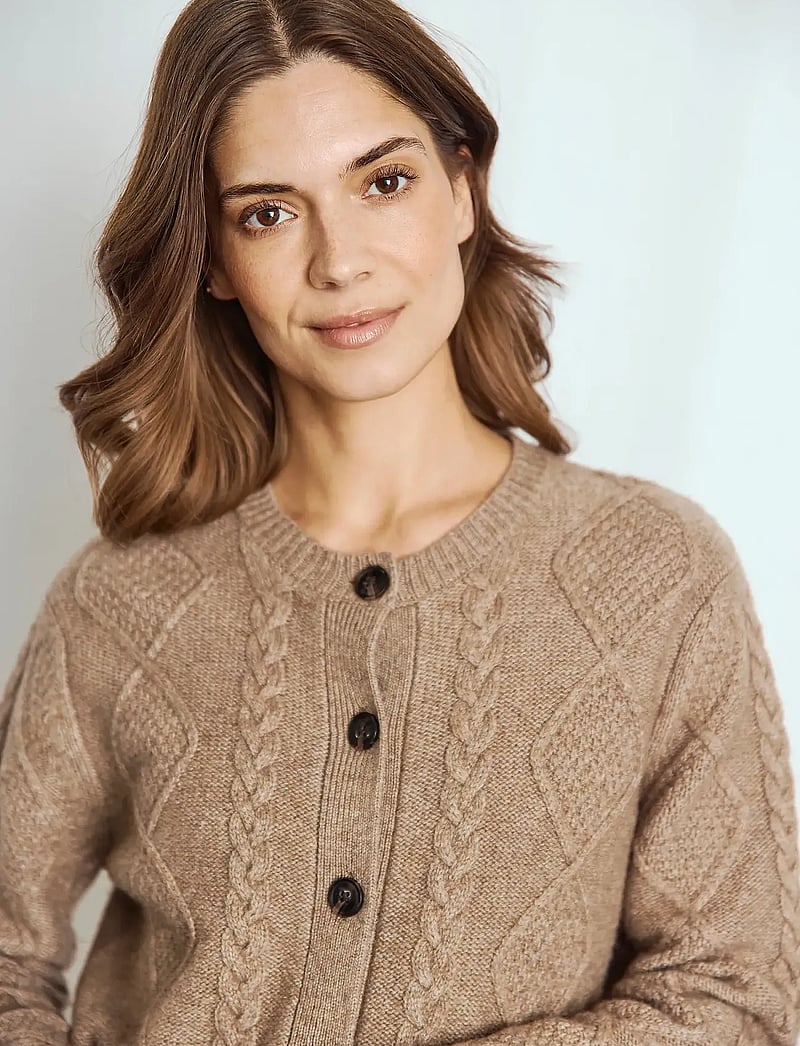 Bruun & Stengade - BS Marita Regular Fit Knitwear - koftor - brown - 4