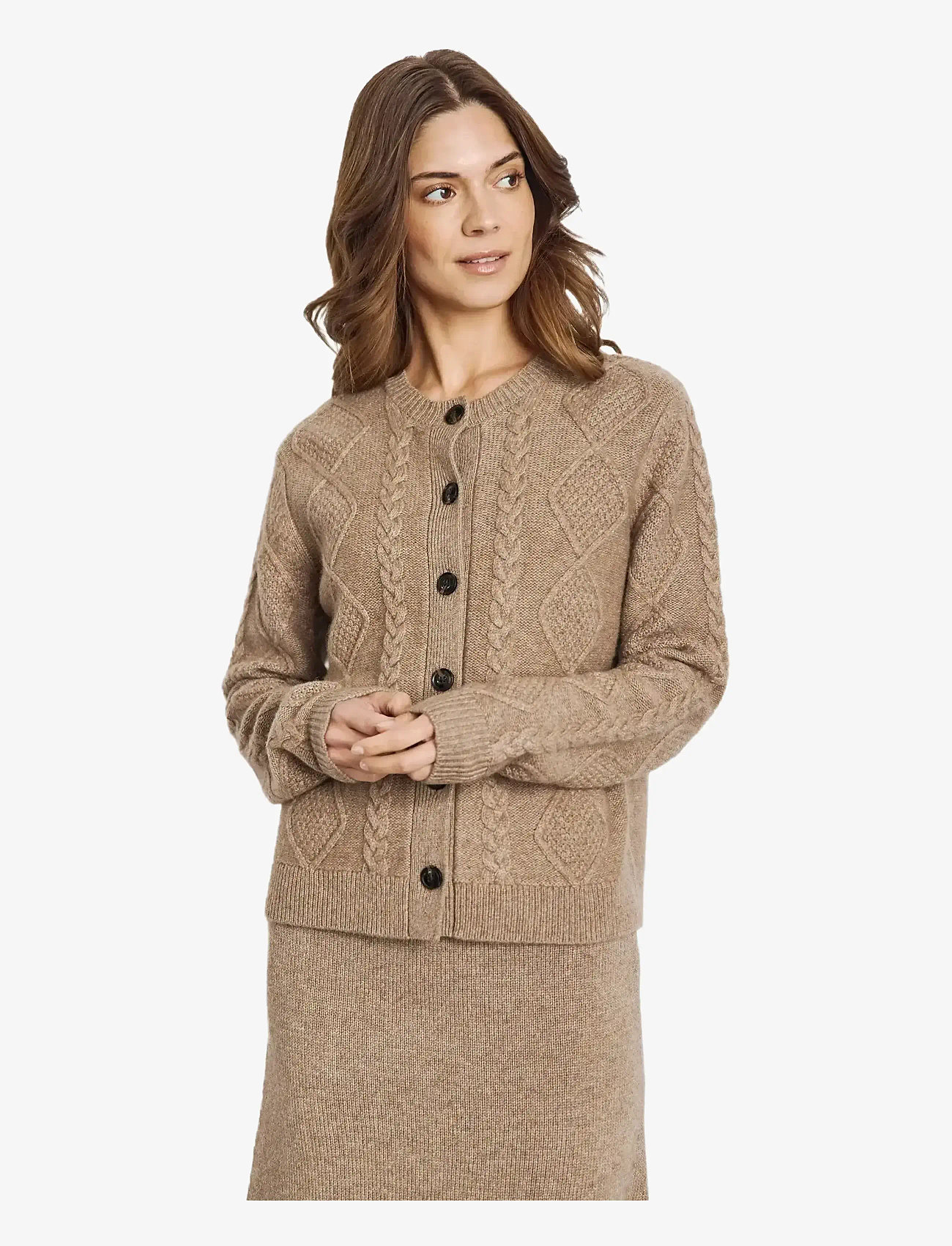 Bruun & Stengade - BS Marita Regular Fit Knitwear - koftor - brown - 3