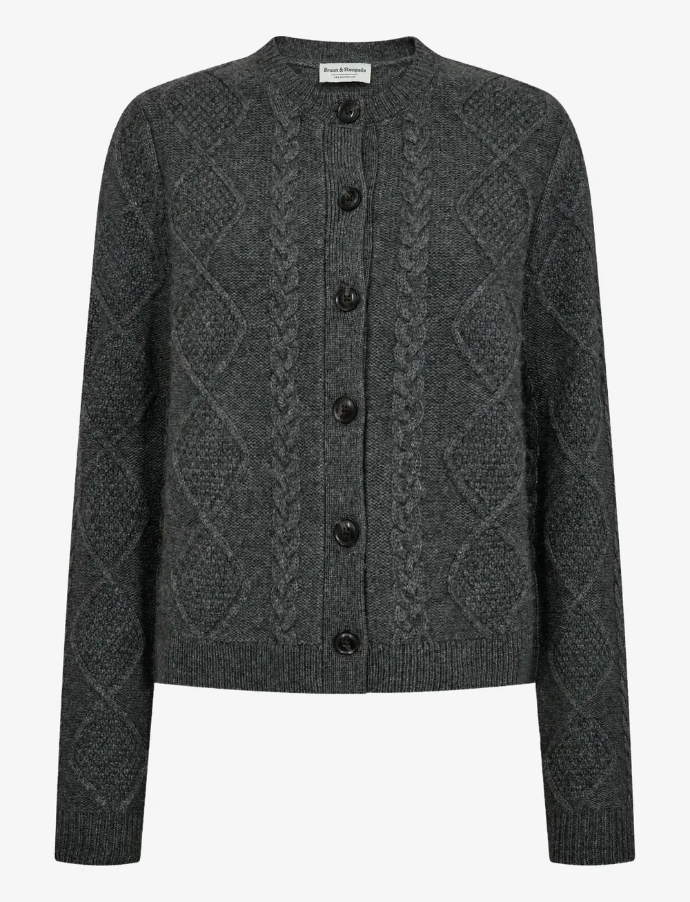 Bruun & Stengade - BS Marita Regular Fit Knitwear - cardigans - dark grey - 1