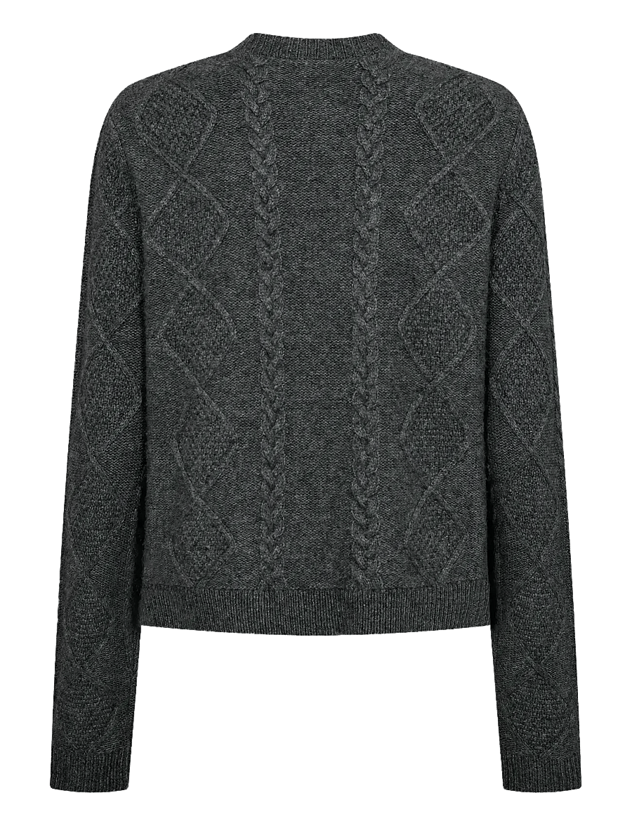 Bruun & Stengade - BS Marita Regular Fit Knitwear - strickjacken - dark grey - 2